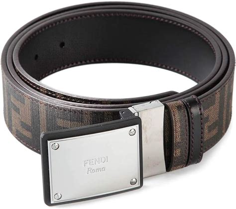 cintura fendi tarocca|FENDI Logo Plaque Buckle Belt Cintura Placca Zucca Havana .